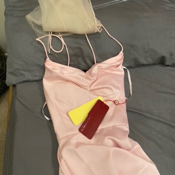 NWT May Queen MQ1594 Satin Prom Dress Purple Size 2 - Picture 7 of 10